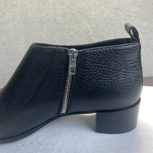 Everlane The Boss Bootie Italian Pebbled Leather Ankle Black Women's Size 10,Zip - Picture 13 of 16